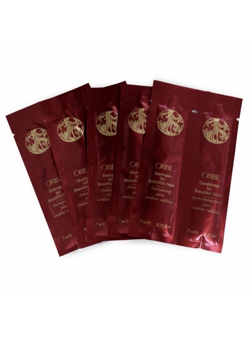 Oribe Beautiful Color Shampoo & Conditioner packets - set of 5